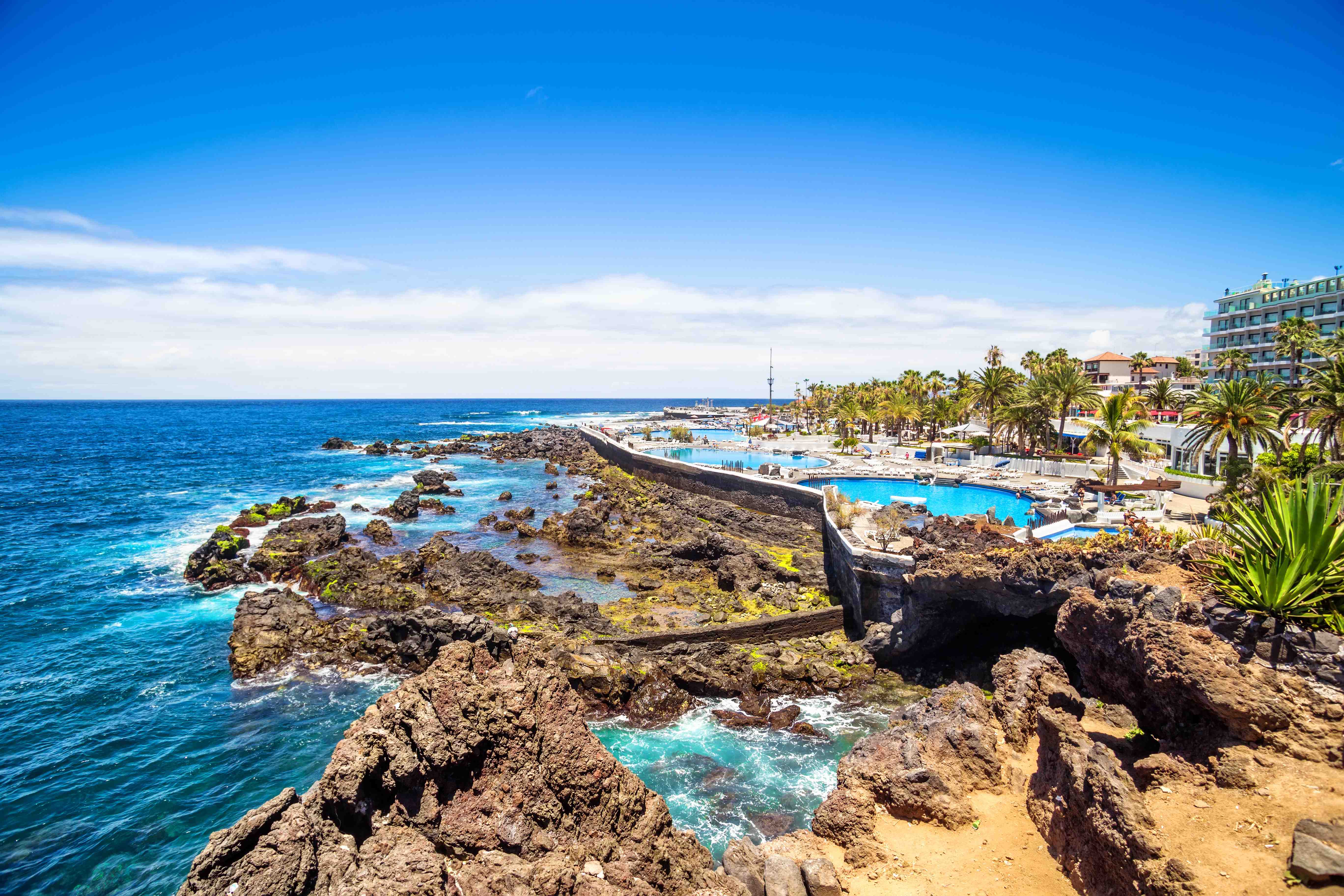 The lake Martianez in Puerto de la Cruz, Tenerife, Canary Islands.