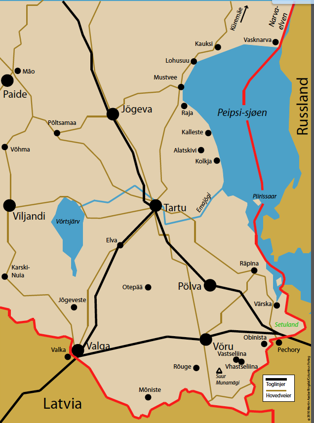 Kart Tartu-området