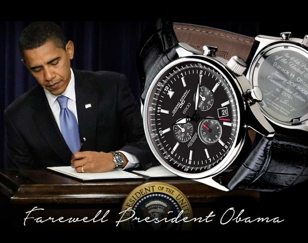Obama Jorg Gray-klokke++++